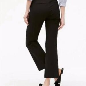 J. Crew Hayden Kick Out Cropped Pants in Bi-Stretch Cotton (Black)